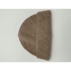 Quince Mongolian Cashmere Ribbed Beanie Oatmeal M/L
